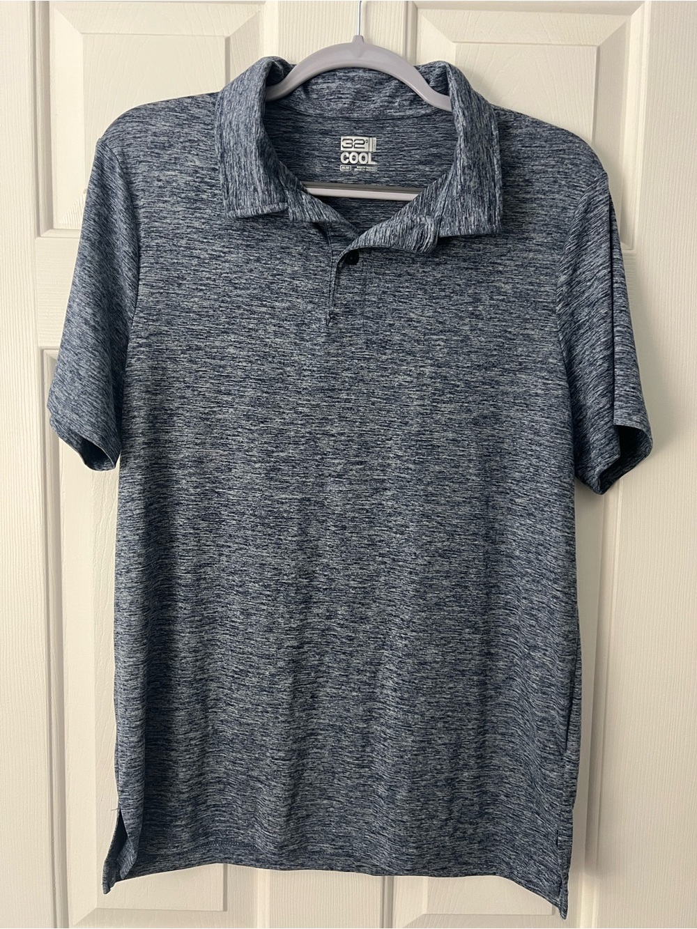 32 Degrees Men's Heather Navy Polo Shirt Size Medium EUC